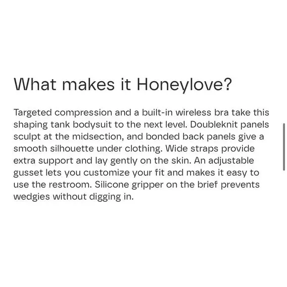 NWT Honeylove Tank Bodysuit large L black Runway brand new - Picture 8 of 14